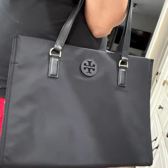 New Tory Burch Ella small tote nylon black - Picture 8 of 10